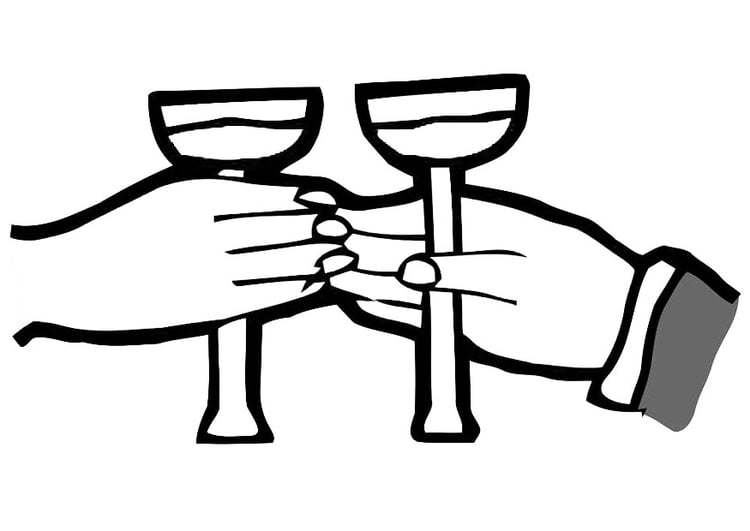 Coloring page to toast