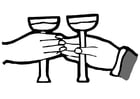 Coloring page to toast