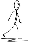 Coloring page to walk