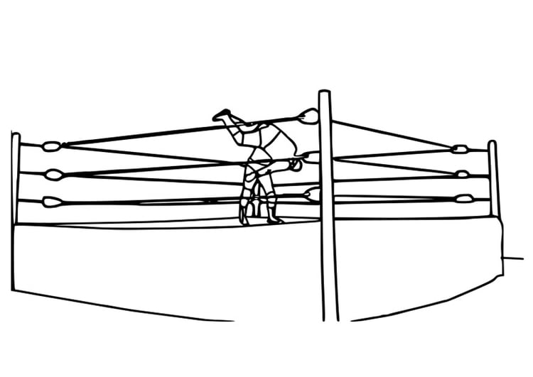 Coloring page to wrestle