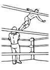 Coloring page to wrestle