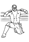 Coloring page to wrestle