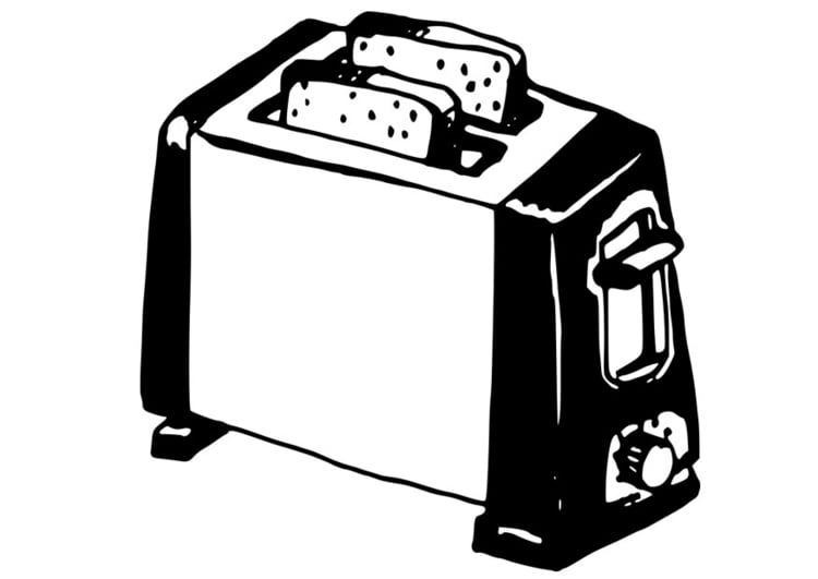 Coloring page toaster
