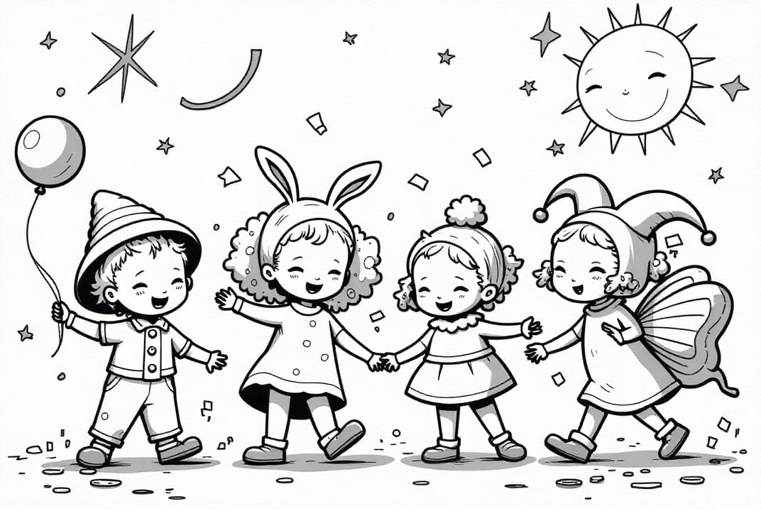 toddlers celebrate carnival