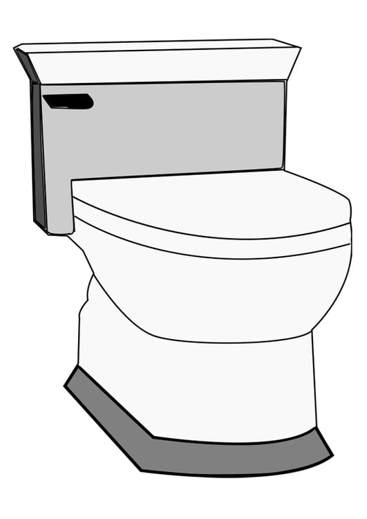 Coloring page toilet