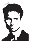 Coloring pages Tom Cruise