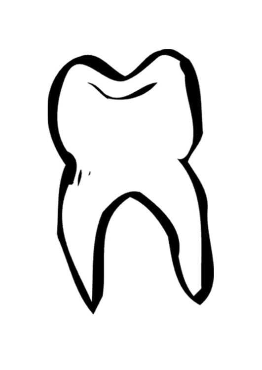 Coloring page tooth