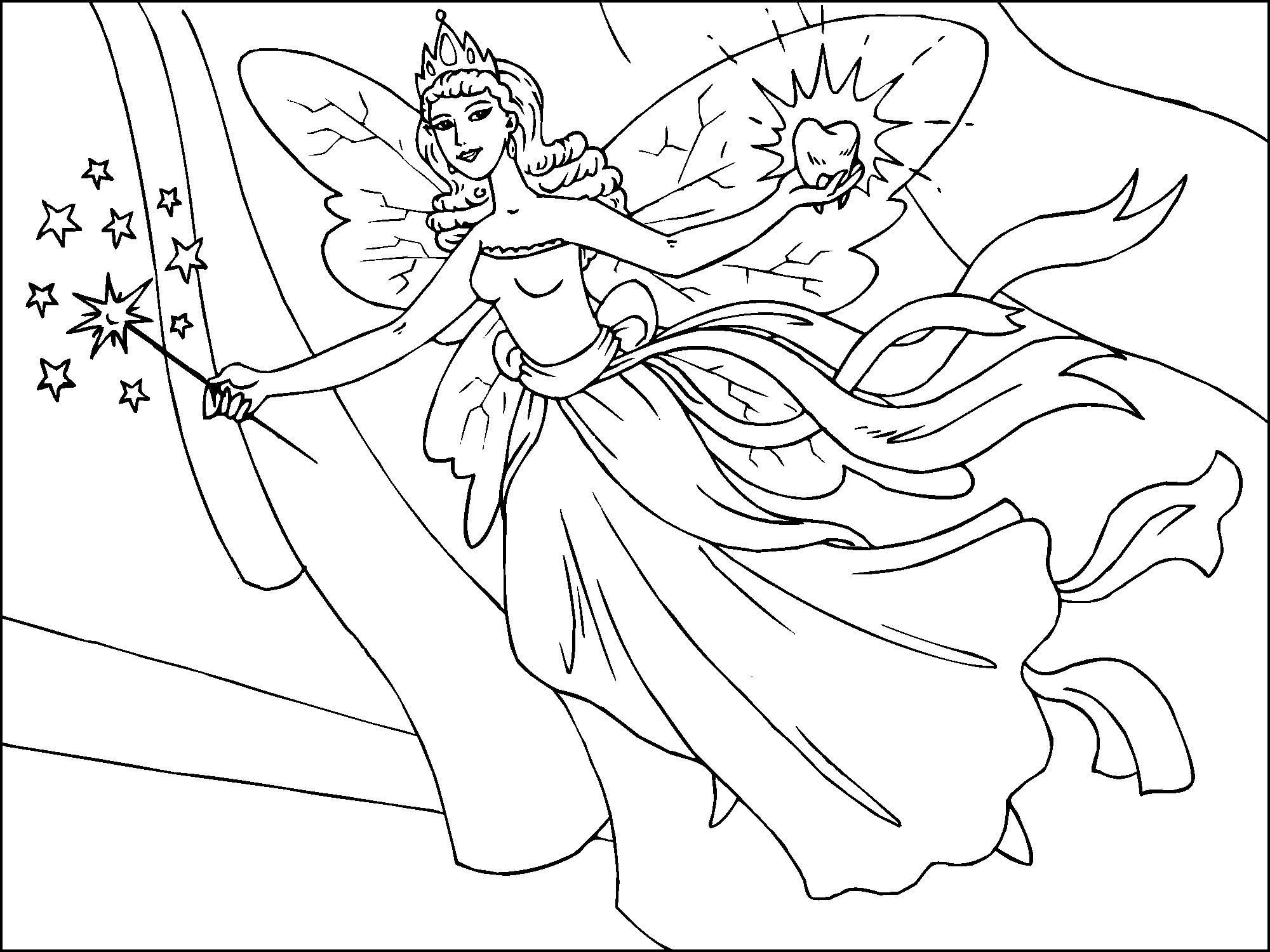 coloring pages and fairy