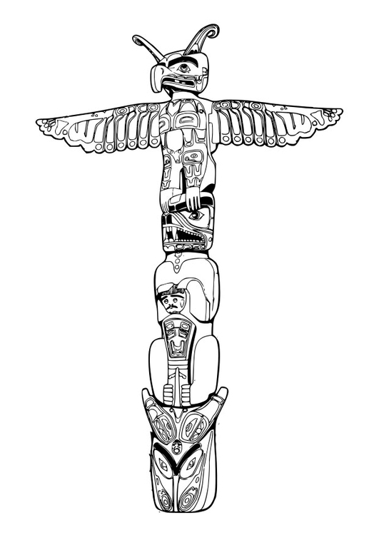 Coloring page totem