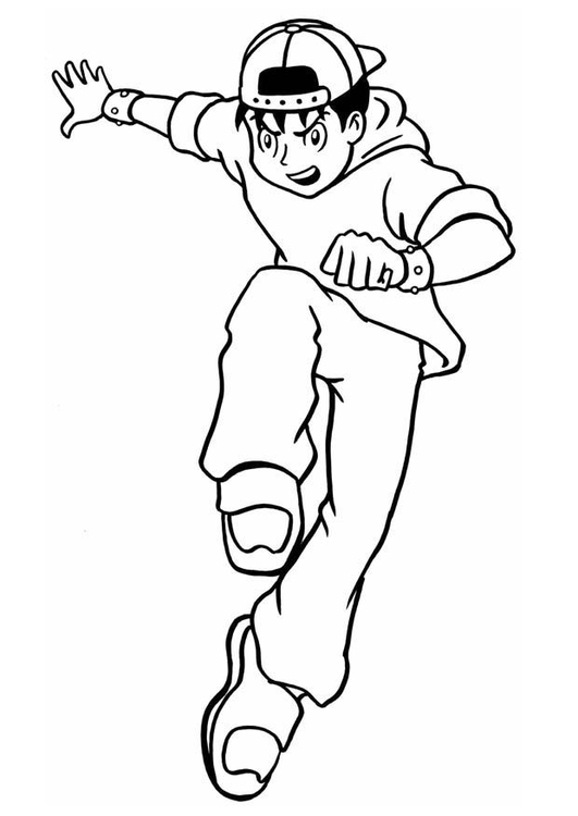 Coloring page tough guy