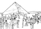 Coloring pages tourism, Egypt