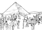 Coloring page tourism, Egypt