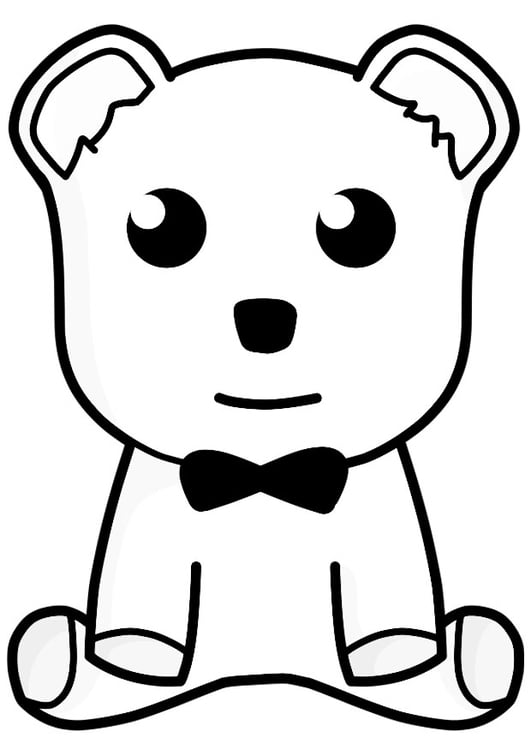 Coloring page toy bear