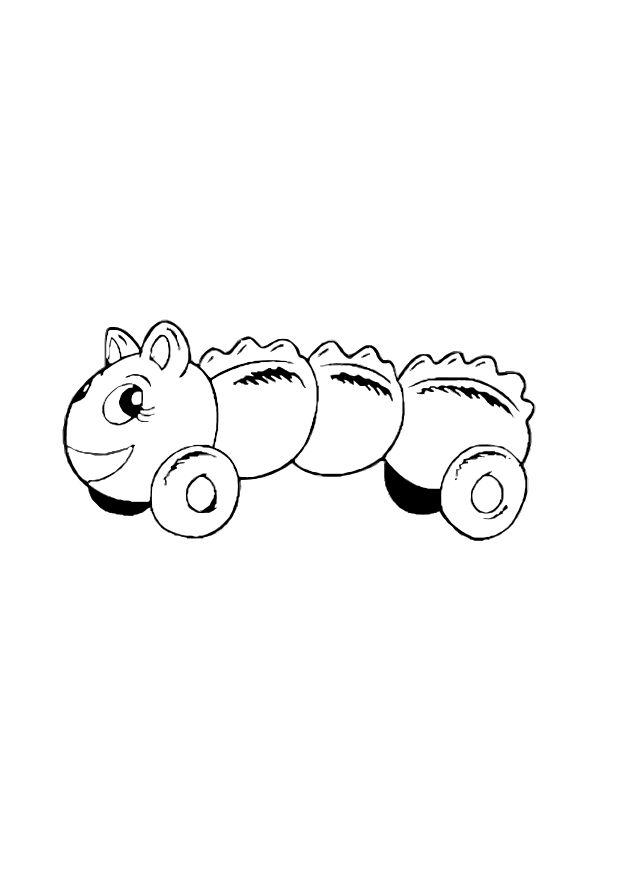 Coloring page toy caterpillar