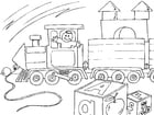 Coloring pages toy train