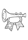 Coloring page toy trumpet