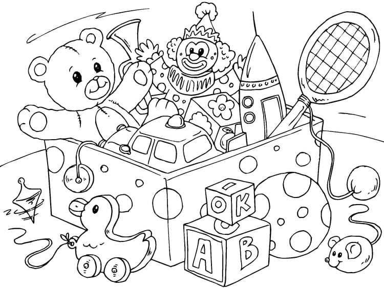Coloring page toys