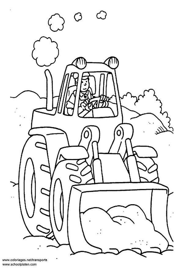 Coloring page tractor