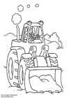 Coloring page tractor