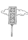 Coloring pages traffic light