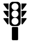 Coloring pages traffic light