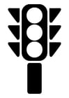 Coloring page traffic light