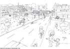 Coloring pages traffic