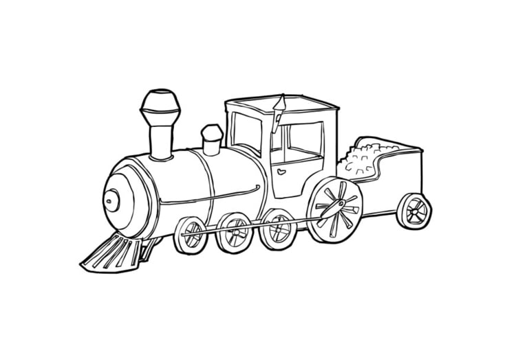 Coloring page train