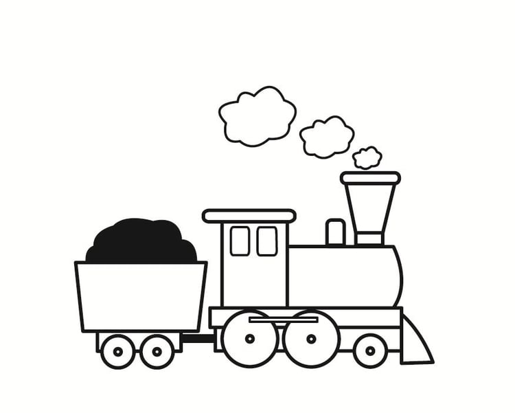 Coloring page train