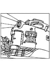 Coloring pages train locomotive