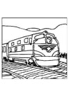 Coloring pages train