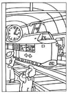 Coloring pages train station