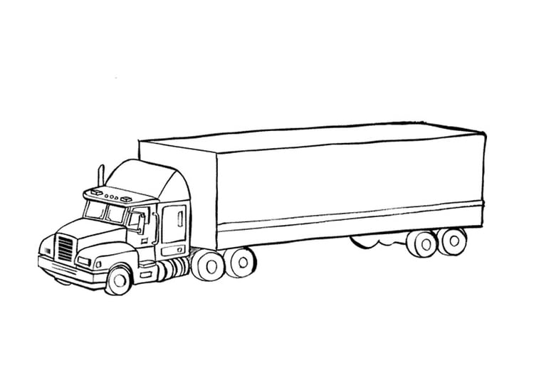 Coloring page transport truck