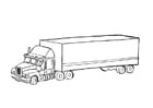 Coloring page transport truck