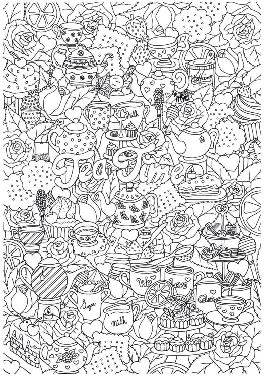 Coloring page treats