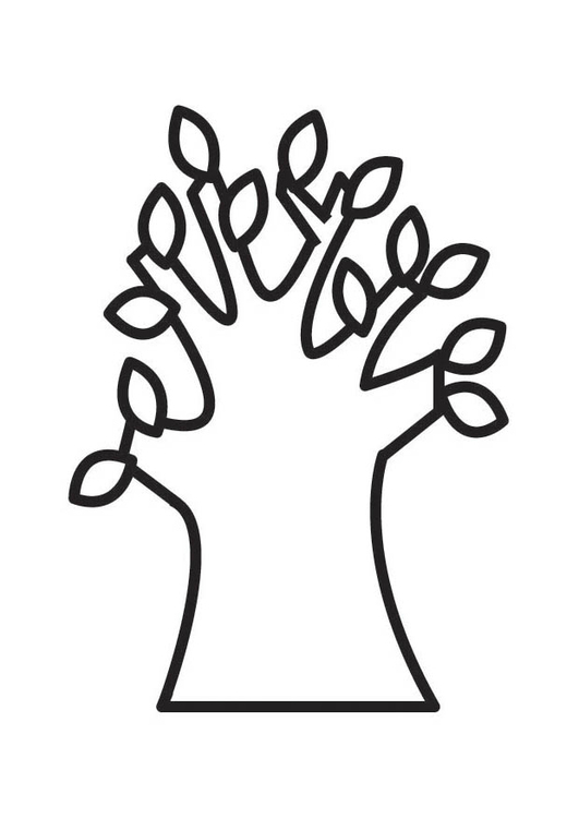 Coloring page Tree in spring