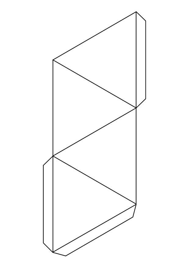 Coloring page triangle - pyramid