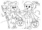 Coloring pages trick or treat