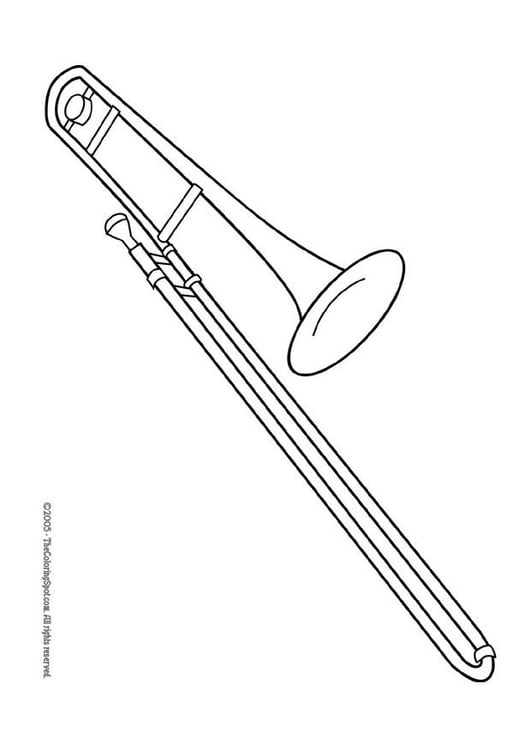 Coloring page trombone