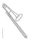 Coloring page trombone