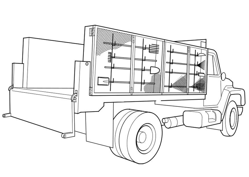 Coloring page truck