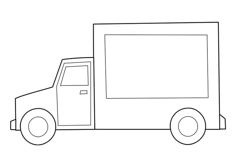 Coloring page truck