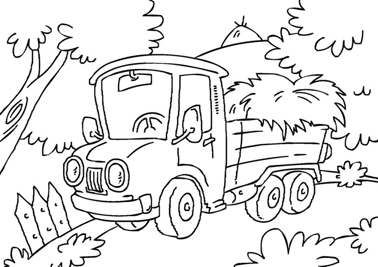 Coloring page truck