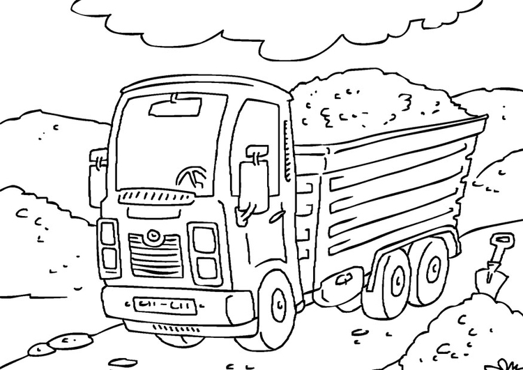 Coloring page truck