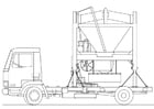 Coloring pages truck - sand mixer