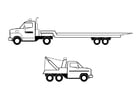 Coloring page trucks