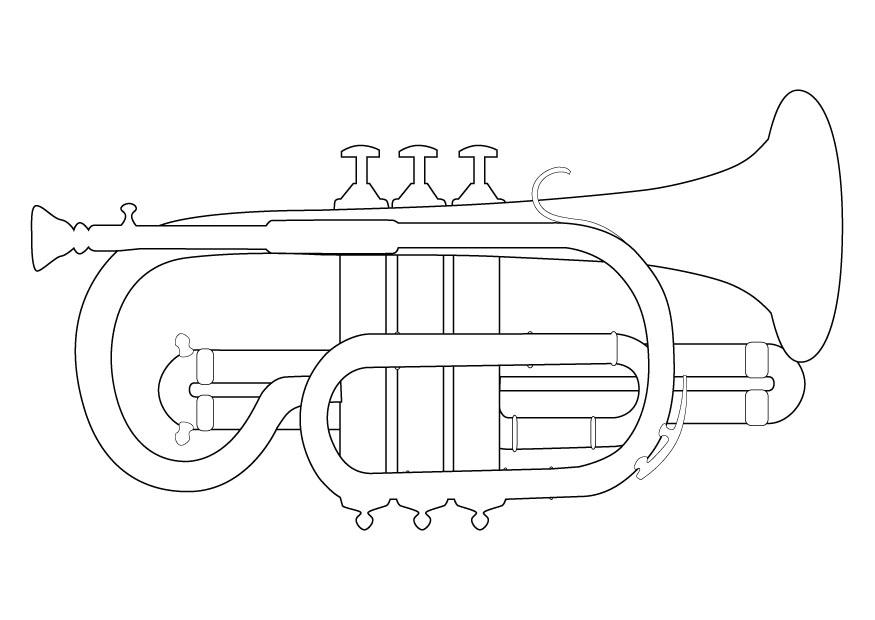 Trumpet Sound Coloring Page