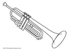 Coloring page trumpet