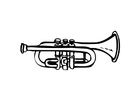 Coloring page trumpet