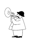 Coloring page trumpeter